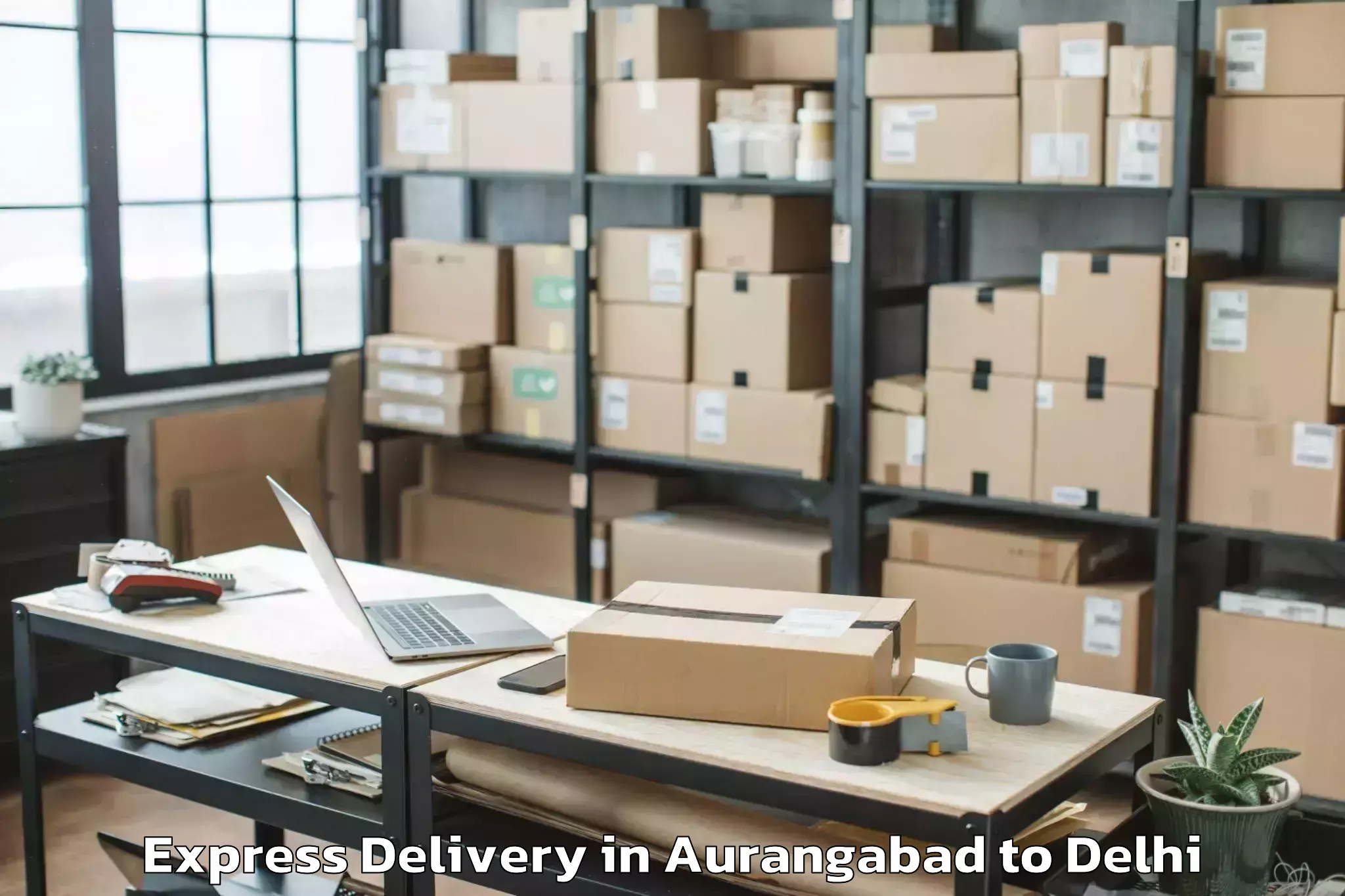 Quality Aurangabad to Unity One Janakpuri Mall Express Delivery